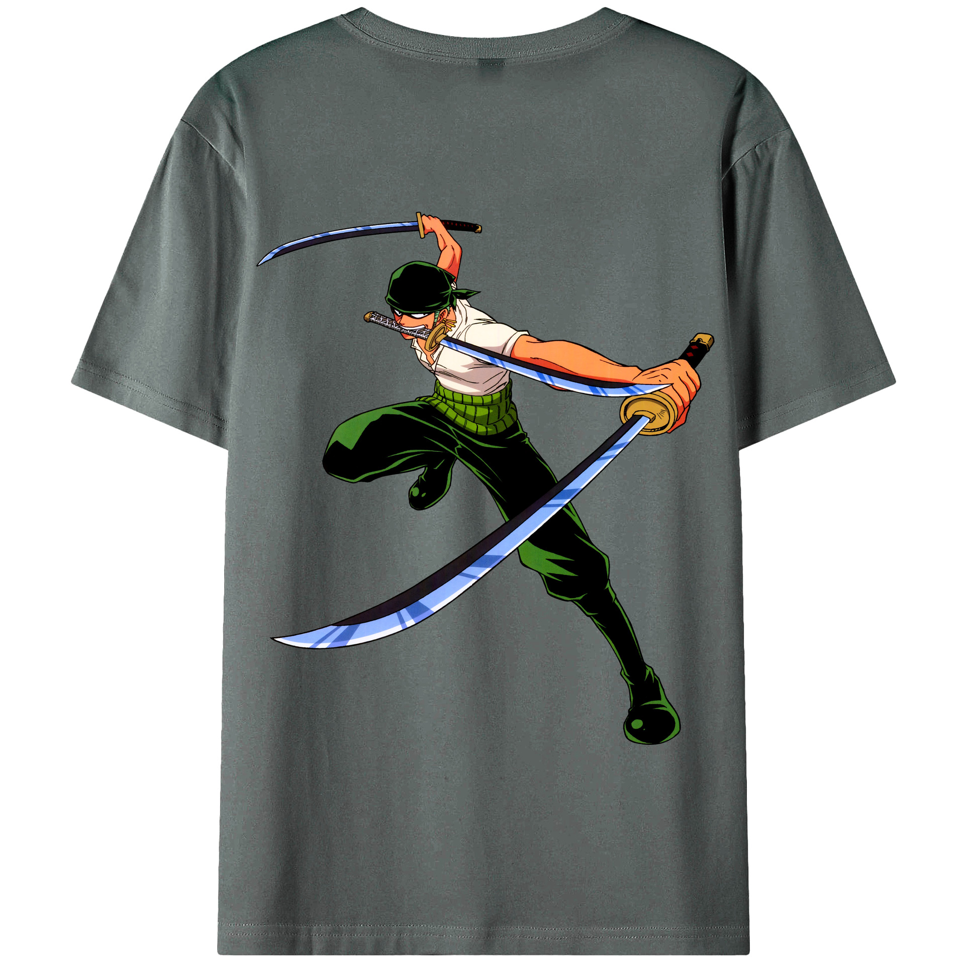 ワンピース ロロノア・ゾロ ONE PIECE Roronoa Zoro 綿100％半袖Tシャツ（背面プリント）